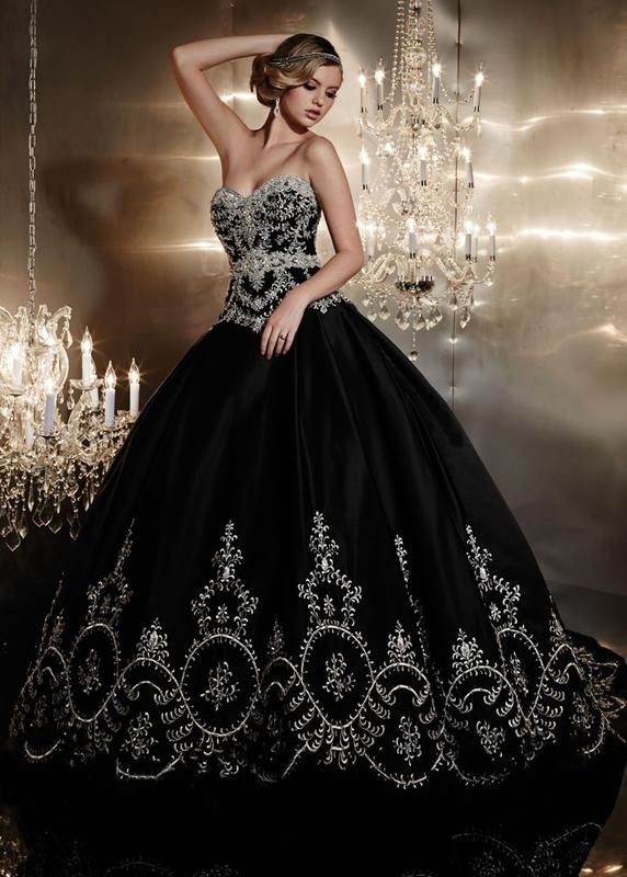 Black Bridal Gowns Beautiful Unique Gothic Black Wedding Dress Embroidery Rhinestone