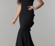 Black Girl Wedding Dresses Beautiful Long Black Prom Dress with Ruffles