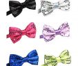 Black Tie Dresses for Wedding New Besmodz Lot 6 Pcs Sequin Satin Bling Bow Tie Pre Tied