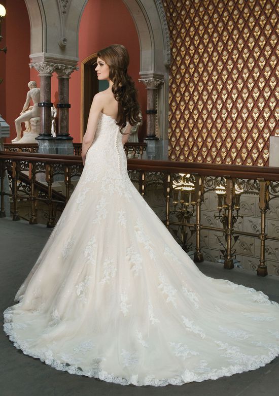 Blouson Wedding Dress Unique Style 8701 Beaded Lace Sequin Lined A Line Bridal Gown