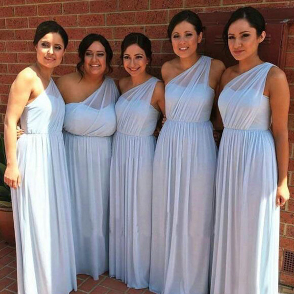 Blue Bridal Dress Best Of Light Blue Bridesmaids Dresses Plus Size E Shoulder Sleeveless Long formal Bridesmaid Dress Cheap Maid Honor Gowns for Beach Wedding Bridesmaid
