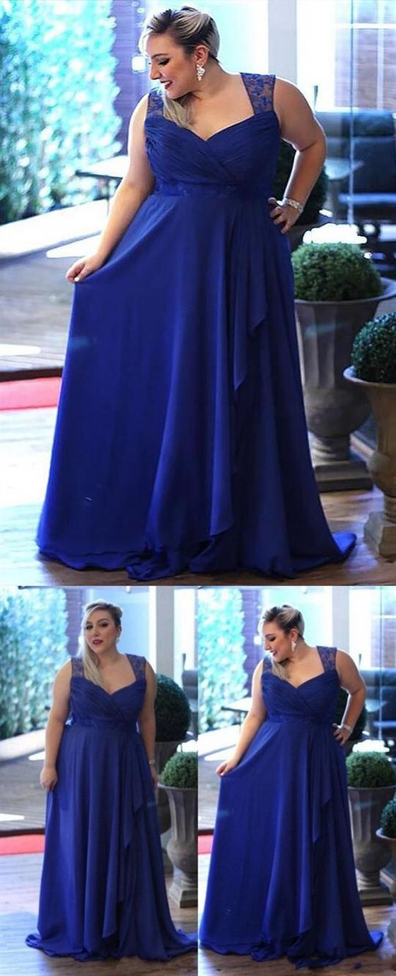 Blue Plus Size Wedding Dresses Beautiful Royal Blue Sweetheart Sleeveless Prom Dresses Plus Size