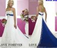 Blue Plus Size Wedding Dresses New Discount 2018 Vintage Country Plus Size Wedding Dresses Silver Embroidery Satin White and Royal Blue Lace Up Two tone Bridal Gowns Cheap Halter A