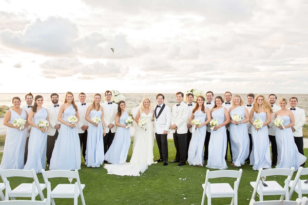 Blue Sundress for Wedding New Seaside island Destination Wedding with Blue & White