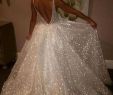 Blush Beach Wedding Dress Elegant A Line Sparkle Beach V Neck Sequins Ivory Wedding Gowns