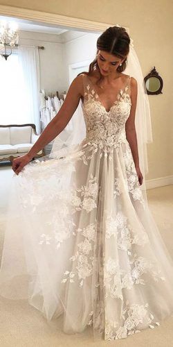 Blush Beach Wedding Dress Fresh 36 Ultra Pretty Floral Wedding Dresses for Brides