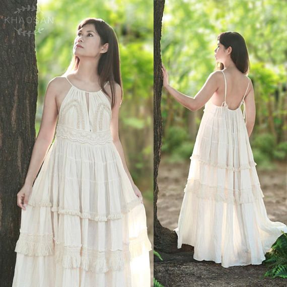 Blush Beach Wedding Dress Inspirational Loose Fiitting Boho Beach Wedding Dress In Fwhite