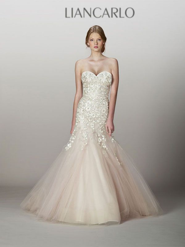 Blush Bridal Gown Awesome Liancarlo Style 5839 Fall 2013 Fit and Flare Blush Tulle