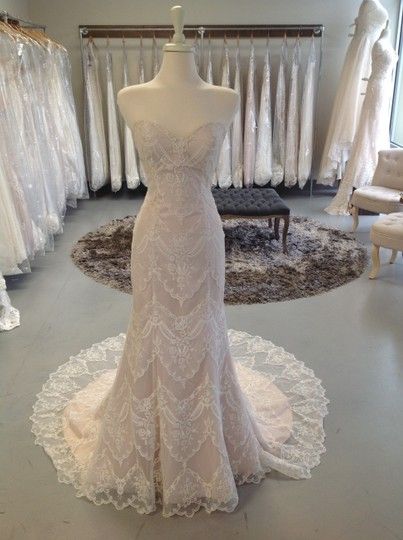 Blush Bridal Gowns Inspirational Maggie sottero Ivory Over soft Blush Lace Kirstie Feminine