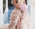 Blush Colored Wedding Gown Awesome Blush Bridal Wedding Dresses A Line V Neck Lace with Ruffled