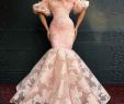 Blush Gowns Unique Blush Pink Mermaid Prom Dresses with Half Sleeves F Shoulder Lace evening Gowns Zipper Back Appliques Spring Feather Cocktail Dress Elegant Prom