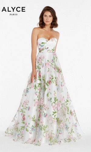 alyce paris 1440 floral print prom dress 01 581