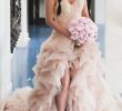 Blush Wedding Gowns Unique Blush Bridal Wedding Dresses A Line V Neck Lace with Ruffled