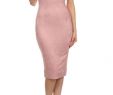 Body Fitting Dresses Inspirational Faux Suede Pastel Pink Fitted Dress