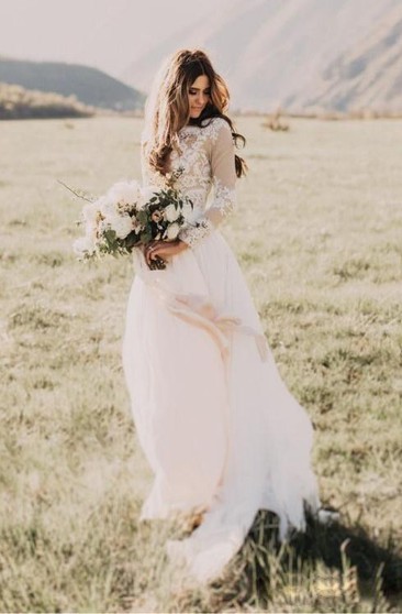 Bohemian Wedding Dresses Plus Size Unique Cheap Bridal Dress Affordable Wedding Gown