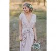 Bohemian Wedding Guest Dresses New 2019 Simple Long Bridesmaid Dresses V Neck Floor Length