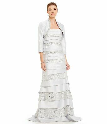 Bolero Jackets for Wedding Dresses Lovely Mori Lee Mgny Beaded Tiered Satin Mermaid Gown Mob Wedding Dress New Sz 16