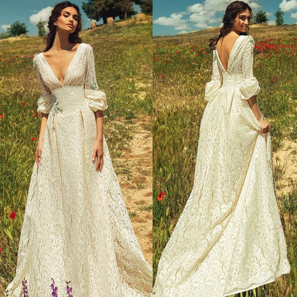 Bridal Dress Styles New Discount 2019 New Arrival Country Style Full Lace A Line Wedding Dresses Zipper Back Long Sleeves Wedding Bridal Gowns Cheap Short A Line Wedding