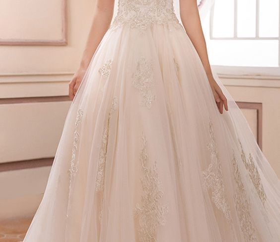 Bridal evening Dress Beautiful Romantic Wedding Dress Tulle F the Shoulder Bride Dress
