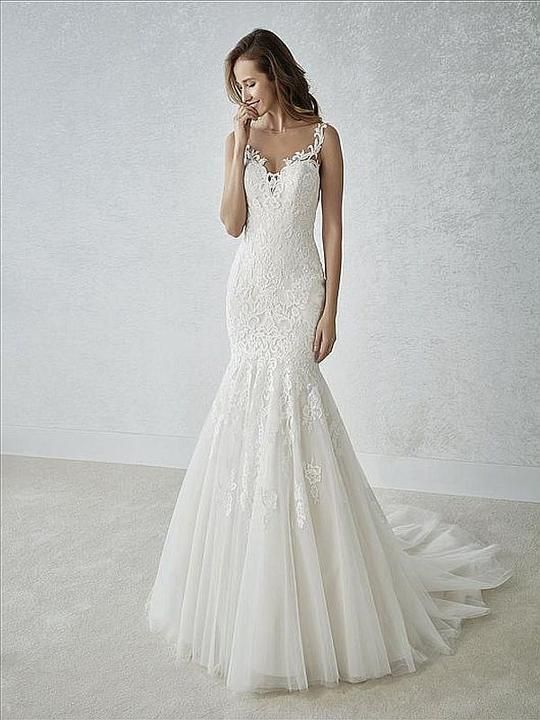 Bridal Sense Awesome W1 White E Size 10 Fada F White Beige Gown
