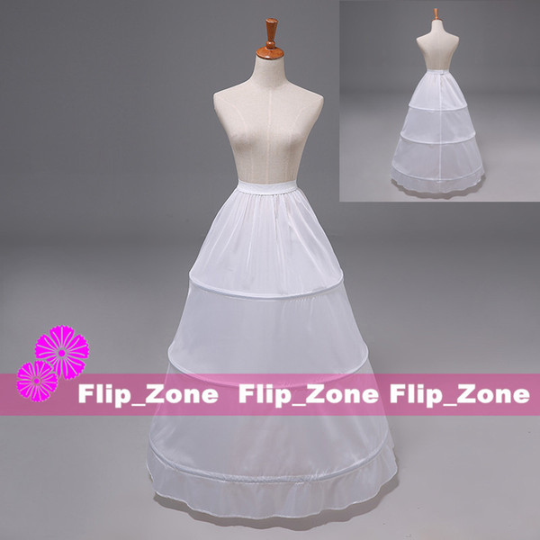 Bridal Slip Fresh White New Petticoats for A Line Wedding Dress Accessories Panniers Crinoline Skirt Basic 3 Hoop Skirt Trailing Bridal Ball Gowns Underskirt Wedding