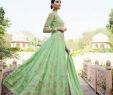 Bridal Suits Inspirational Light Green Floral Embroidered Anarkali Suit with Dupatta