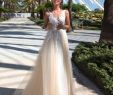 Bridal top Luxury Discount Vestidos De Novia Lace Tulle Champagne Boho Long Wedding Dress 2018 with Straps Y Sheer top V Neck Inform Simple Bridal Gowns Bohemian