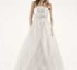 Bridal Tulle Skirt Inspirational organza Gown with Draped Bodice and Tulle Skirt Vw
