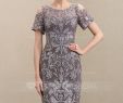 Bride to Be Dress Awesome Sheath Column Scoop Neck Knee Length Lace Mother Of the Bride Dress