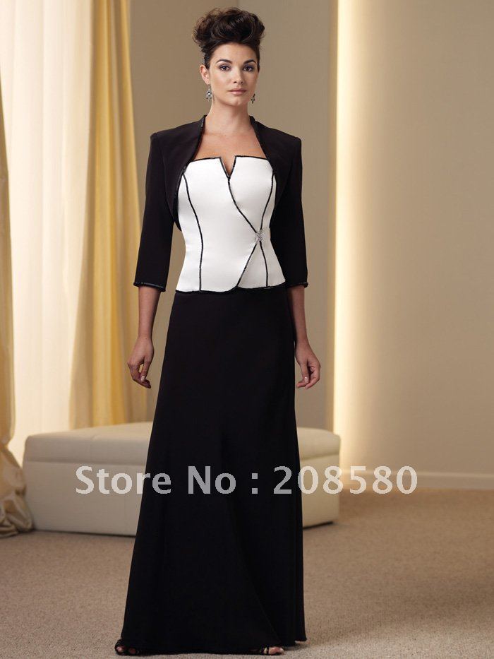 Black And White Mother The Bride Dresses apu1hm3kuss
