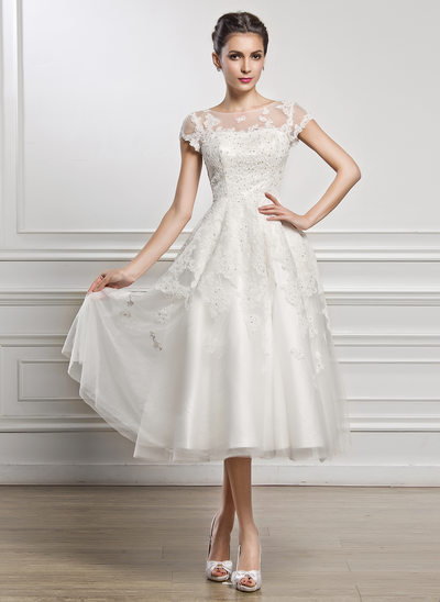 Calf Length Wedding Dresses Elegant Tea Length Wedding Dresses All Sizes & Styles