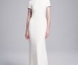 Calvin Klein Bridal Elegant Open Back Crepe Gown Milk
