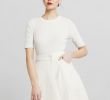 Calvin Klein Bridesmaid Dresses Lovely Pointelle Detail Half T Shirt Basic White