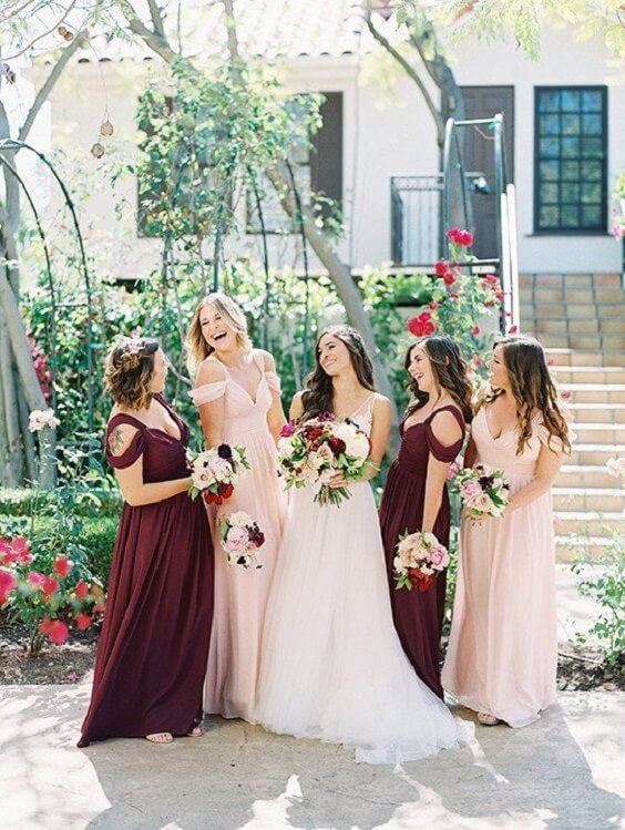 Canary Yellow Bridesmaid Dresses Luxury Refined Burgundy and Blush Spring Wedding Colors for 2019