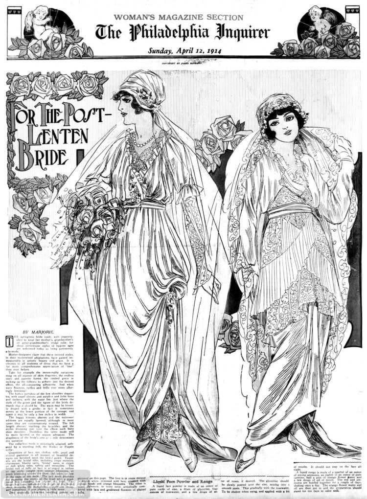 Cartoon Wedding Dresses Luxury Vintage Wedding Dresses for Stylish Brides From 1914