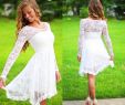 Casual Bridal Dress Fresh Discount New Casual Lace Knee Length Wedding Dresses Long Sleeve Crystals Scoop Neck Simple Design Bridal Gowns Custom Size Wedding Dresses and Prices