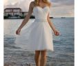 Casual Summer Wedding Dresses Lovely High Quality Sweetheart Rhinestone Tulle Short Casual Beach