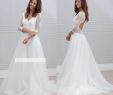 Casual Vintage Wedding Dresses New Discount 2018 Chic Long Sleeves A Line soft Tulle Beach Wedding Dresses V Neck Open Back Covered buttons Country Boho Custom Made Bridal Gowns Vintage