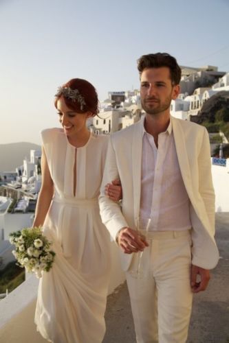 Casual Wedding Dresses Not White Beautiful Ivory Linen Suit Sharp Look Tailored Groom Suit F White