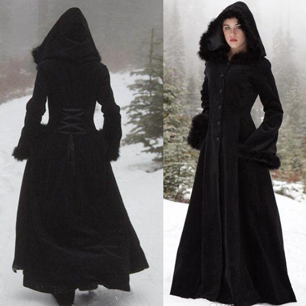 Casual Winter Wedding Dresses Luxury Discount Custom Made Winter Bridal Wedding Dresses New 2019 Fur Coat Black Cloaks Capes with Hat Bride Dress Jacket Christmas Outdoor formal Wear