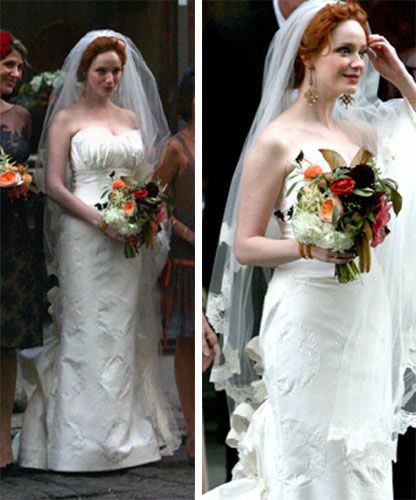 Celebrity Wedding Dresses Beautiful Christina Hendricks Carolina Herrera Wedding Dress