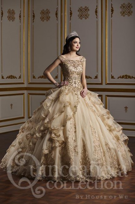 Champagne Gold Wedding Dress Lovely House Of Wu Cutout Back Quinceanera Dress