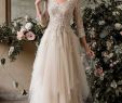 Champagne Wedding Dresses with Sleeves Elegant Champagne Bohemian Wedding Dress Boho Wedding Dress Long
