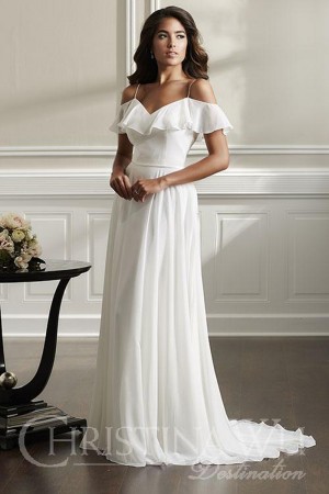 christina wu ruffle top wedding dress 01 545