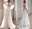Cheap Colored Wedding Dresses New Y Backless Beach Boho Lace Wedding Dresses A Line New 2019 Appliques Cheap Half Sleeve Country Holiday Bridal Gowns Real F7095