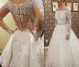 Cheap Lace Wedding Dresses with Sleeves Awesome Us $126 16 Off 2019 Vestido De Noiva Boat Neck Long Sleeves 2 In 1 Wedding Dress Heavy Pearls Luxury Bride Dress Robe De Mariee Bridal Gowns In
