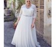 Cheap Plus Size Wedding Dresses Under 100 Beautiful Discount Plus Size Wedding Dresses Chiffon Three Quarter Sleeve Beads A Line Sweep Train Lace Crystal Sash Bridal Gowns Charming See Through Elegant