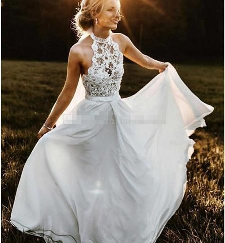 Cheap Plus Size Wedding Dresses Under 100 Fresh Discount Summer Country Wedding Dresses High Neck top Lace Halter Full Length Chiffon Long Y Beach Boho Bridal Gowns Cheap Plus Size Under 100