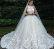 Cheap Plus Size Wedding Dresses Under 50 Awesome 2020 New Arabic Ball Gown Wedding Dresses Halter Neck Lace Appliques Beads Tulle Hollow Back Puffy Court Train Plus Size formal Bridal Gowns
