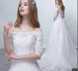 Cheap Plus Size Wedding Dresses Under 50 New Discount Robe De Mariage New A Line White Lace Appliques Beaded Wedding Dress Court Train F the Shoulder Half Sleeve Modest Wedding Gowns Hot Sale